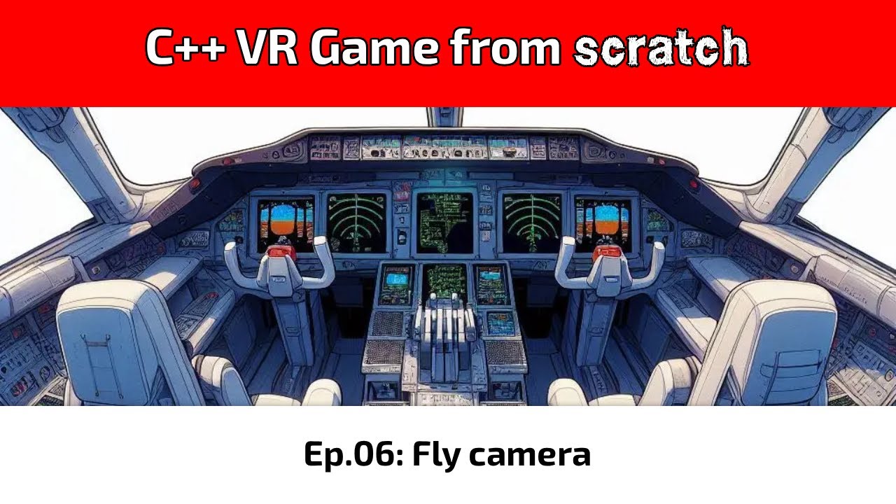 omigamedev's tweet card. C++ VR Game from scratch: E07 - Fly camera