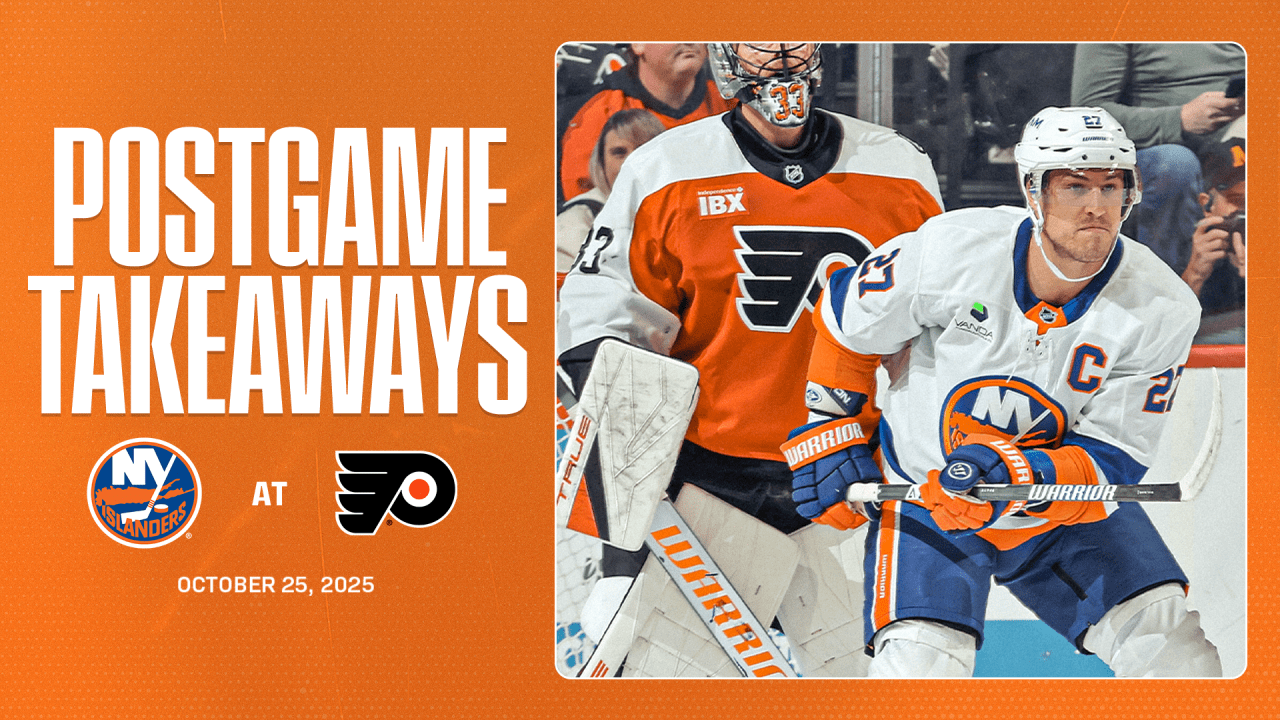 NYIslanders's tweet card. The New York Islanders extended their point streak to five games on Saturday, but fell 4-3 in a shootout to the Philadelphia Flyers at Xfinity Mobile Arena. Matvei Michkov scored the game-deciding...