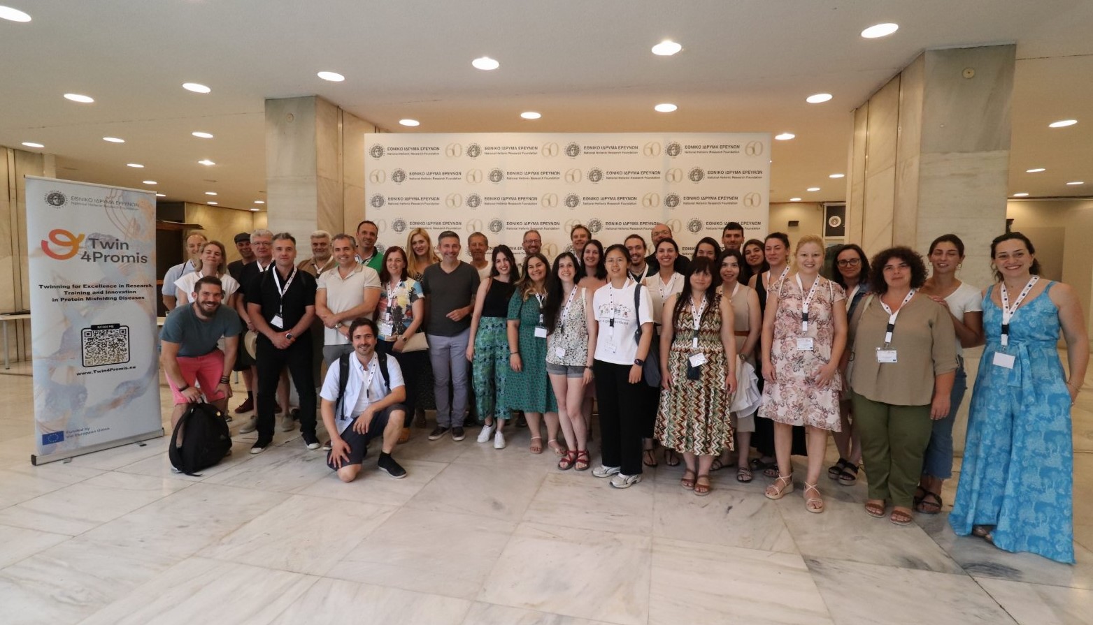 Twin4Promis's tweet card. The Twin4Promis team would like to thank all the speakers and participants of the recent workshop on “Folding and Misfolding of Soluble and Integral Membrane Proteins,” held at the National Hellenic...