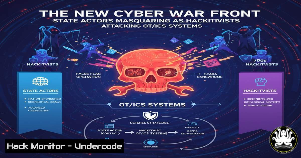 UndercodeUpdate's tweet card. The New Cyber War Front: How State Actors Are Masquerading as Hacktivists to Attack Your OT/ICS Systems - "Undercode Testing": Monitor hackers like a pro. Get