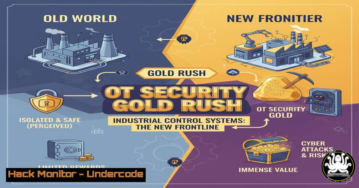 UndercodeUpdate's tweet card. The OT Security Gold Rush: Why Industrial Control Systems Are the New Frontline - "Undercode Testing": Monitor hackers like a pro. Get real-time updates,