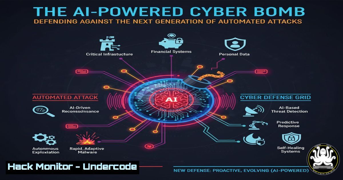 UndercodeUpdate's tweet card. The AI-Powered Cyber Bomb: Defending Against the Next Generation of Automated Attacks - "Undercode Testing": Monitor hackers like a pro. Get real-time