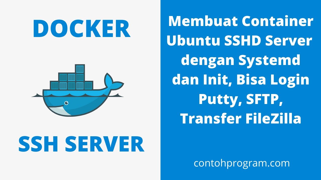 ContohProgram's tweet card. Membuat Docker Container Ubuntu SSH Server, Bisa Diakses Dengan Login...