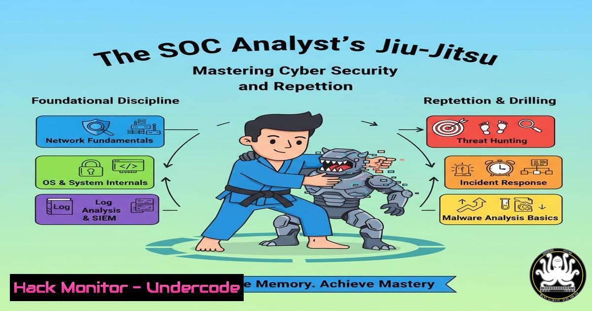 UndercodeUpdate's tweet card. The SOC Analyst's Jiu-Jitsu: Mastering Cyber Security Through Foundational Discipline and Repetition - "Undercode Testing": Monitor hackers like a pro. Get