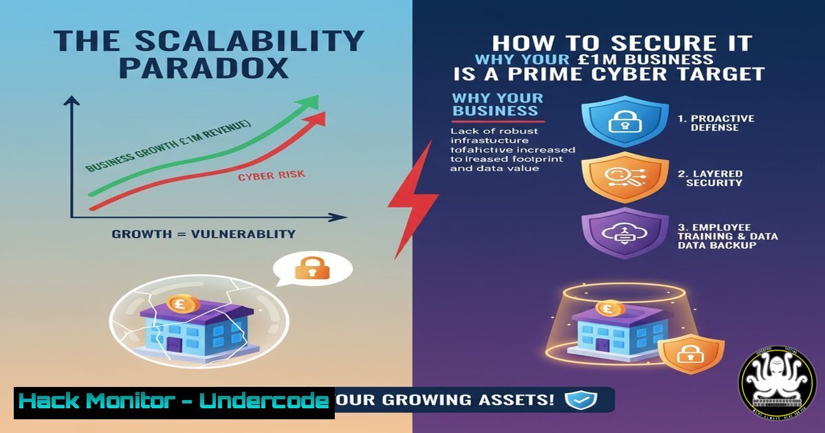 UndercodeUpdate's tweet card. The Scalability Paradox: Why Your £1M Business is a Prime Cyber Target and How to Secure It - "Undercode Testing": Monitor hackers like a pro. Get real-time