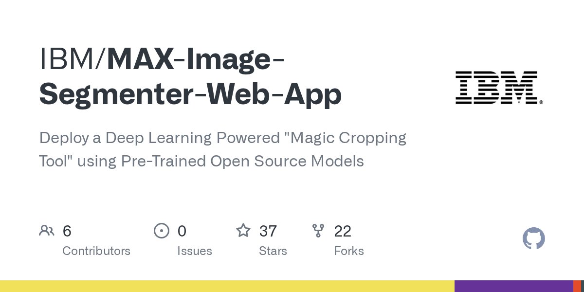 MyteWeb's tweet card. Deploy a Deep Learning Powered "Magic Cropping Tool" using Pre-Trained Open Source Models - IBM/MAX-Image-Segmenter-Web-App