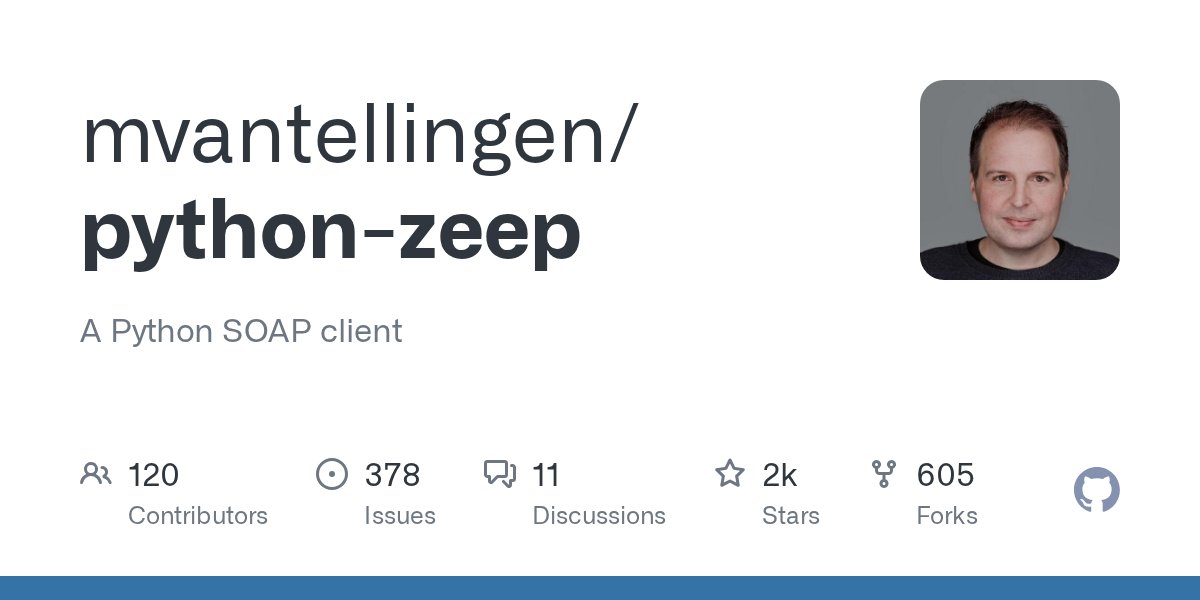PythonBolivia's tweet card. A Python SOAP client. Contribute to mvantellingen/python-zeep development by creating an account on GitHub.