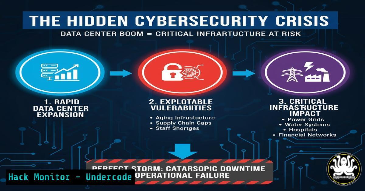 UndercodeUpdate's tweet card. The Hidden Cybersecurity Crisis: How the Data Center Boom is Creating a Perfect Storm for Critical Infrastructure - "Undercode Testing": Monitor hackers like