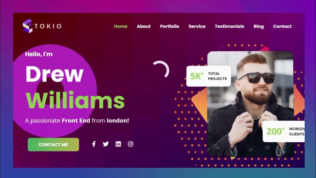 recocode's tweet card. Tokio ـــ Personal Portfolio HTML Template