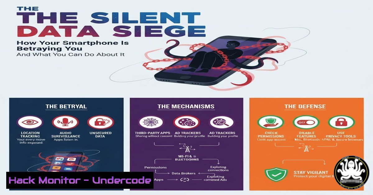 UndercodeUpdate's tweet card. The Silent Data Siege: How Your Smartphone Is Betraying You and What You Can Do About It - "Undercode Testing": Monitor hackers like a pro. Get real-time