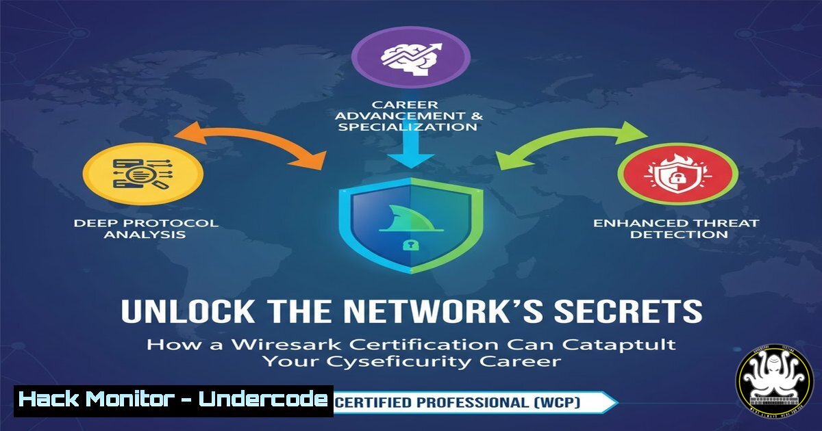 UndercodeUpdate's tweet card. Unlock the Network's Secrets: How a Wireshark Certification Can Catapult Your Cybersecurity Career - "Undercode Testing": Monitor hackers like a pro. Get