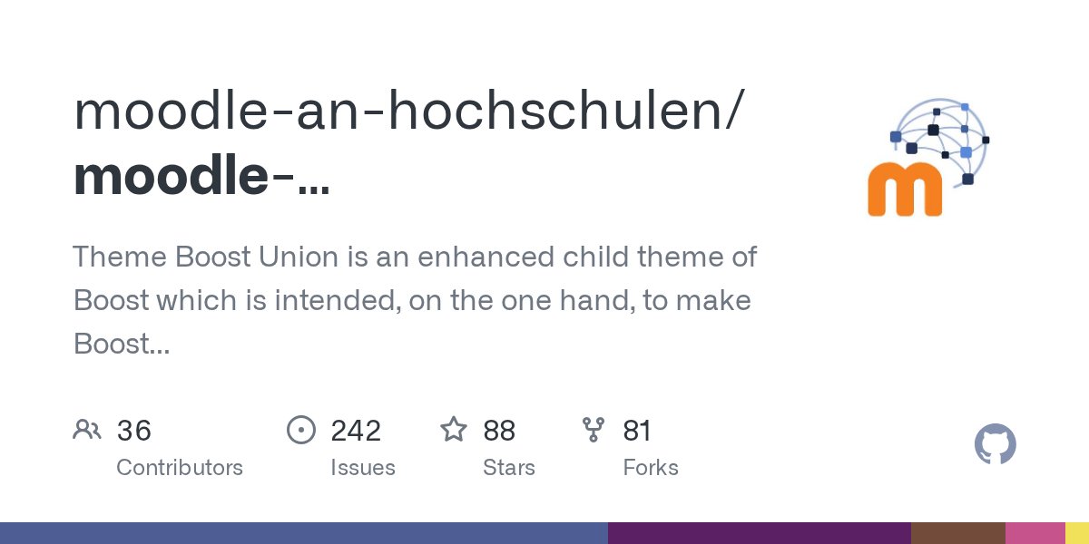 elearningks's tweet card. Theme Boost Union is an enhanced child theme of Boost which is intended, on the one hand, to make Boost simply more configurable and, on the other hand, to provide helpful additional features for t...