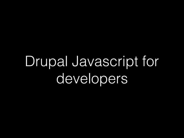 dreamproduction's tweet card. Drupal Javascript for developers