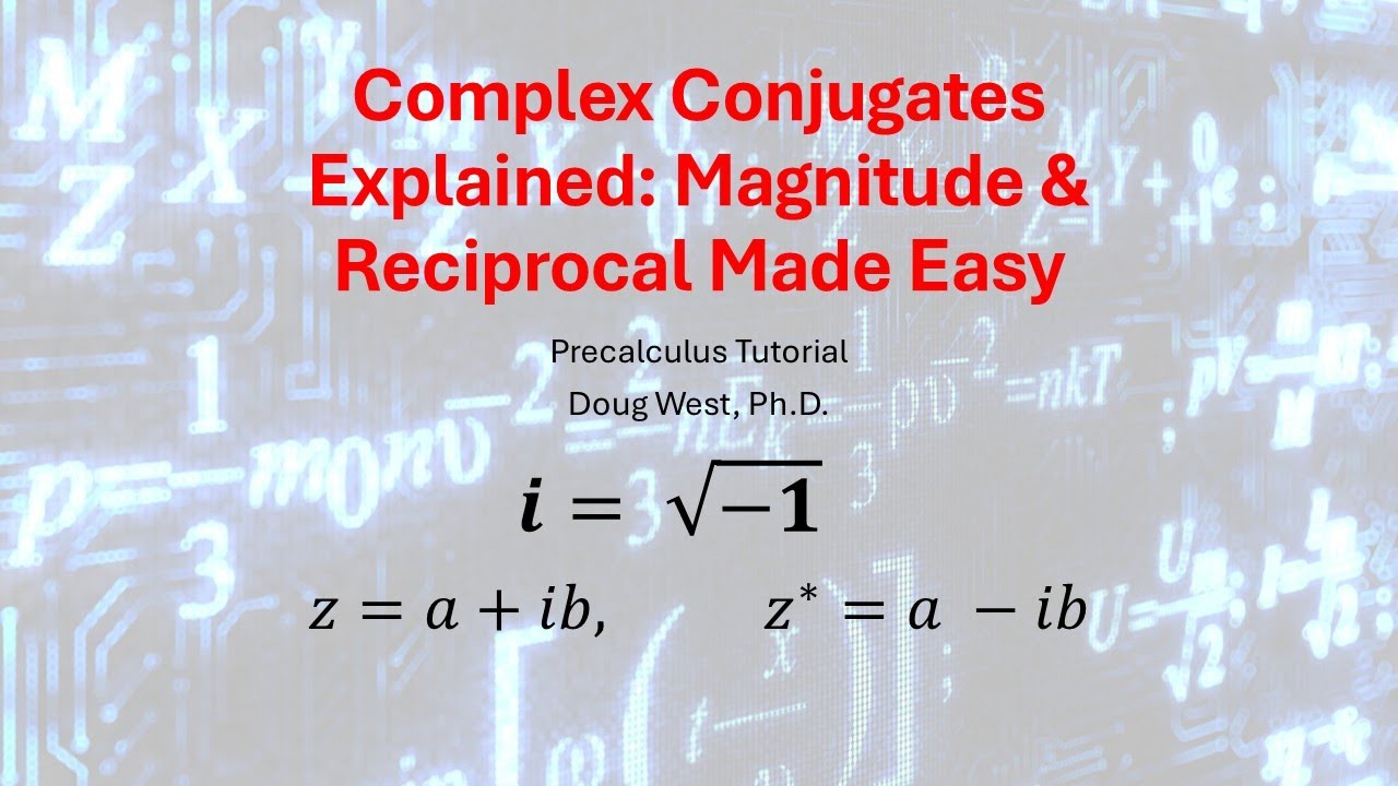 DCoins's tweet card. Complex Conjugates Explained: Magnitude & Reciprocal Made Easy