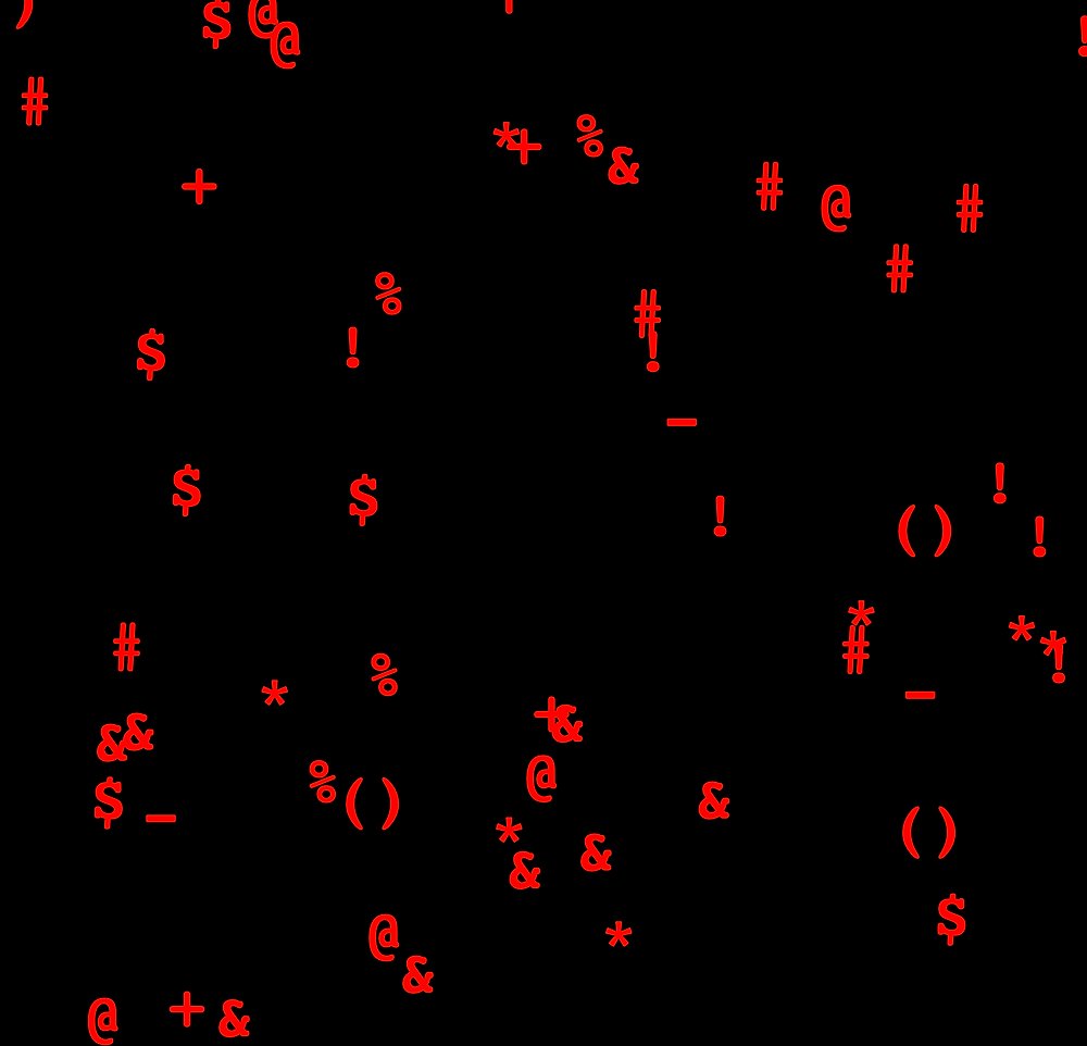 Vatsek's tweet card. import tkinter as tk, random root = tk.Tk() root.title("AI Symbol Particles") canvas = tk.Canvas(root, width=800, height=800, bg="black") canvas.pack() symbols = ["#", "@", "$", "%", "&", "*", "!",...