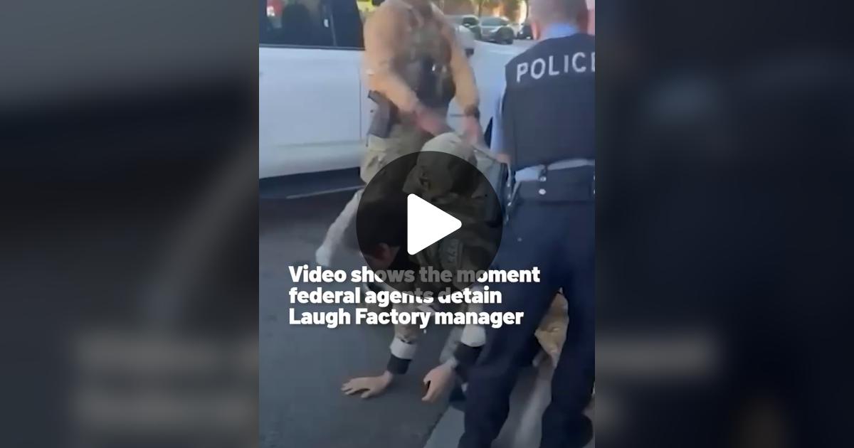 BarbaraM1972's tweet card. 120K likes, 9568 comments. “The night manager of Laugh Factory in Chicago's Lake View East neighborhood was detained by federal agents Friday morning outside the comedy venue. Around 9:20 a.m....