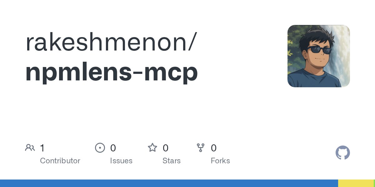 SublimeCoderX's tweet card. Contribute to rakeshmenon/npmlens-mcp development by creating an account on GitHub.