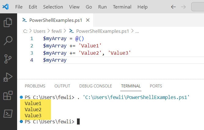 PowerShellFAQs's tweet card. Learn how to Add Multiple Values To Array In PowerShell using various methods and examples.
