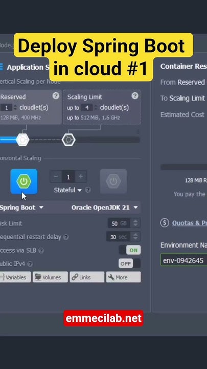 emmecilab's tweet card. Deploy Spring Boot in cloud #1