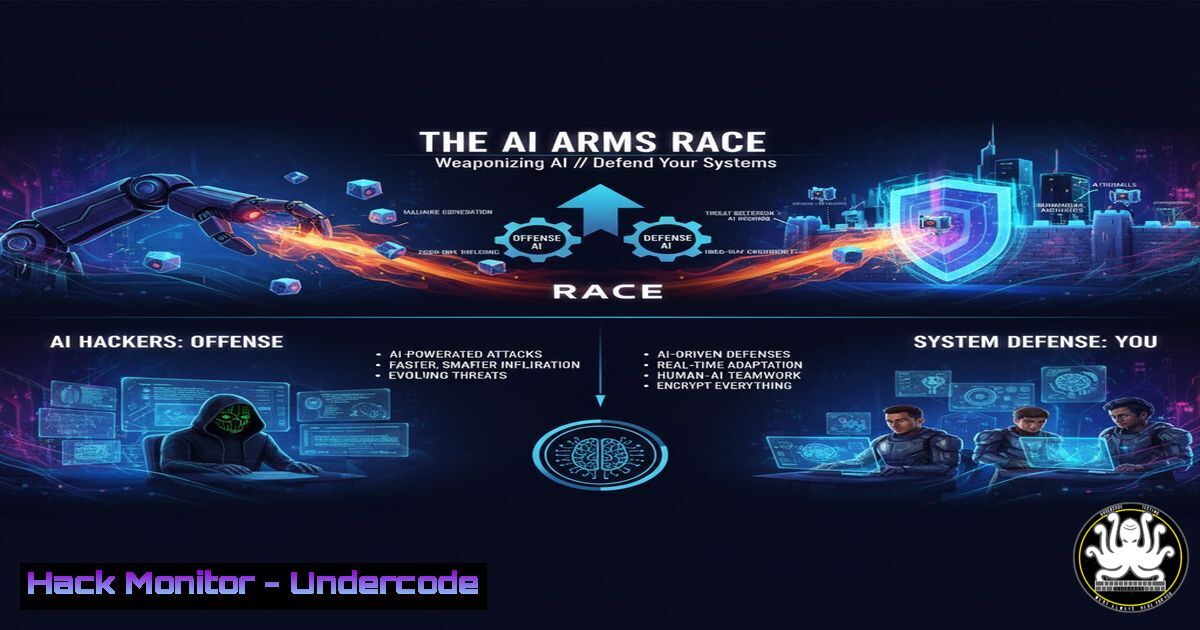 UndercodeUpdate's tweet card. The AI Arms Race: How Hackers Are Weaponizing AI and How You Can Defend Your Systems - "Undercode Testing": Monitor hackers like a pro. Get real-time updates,