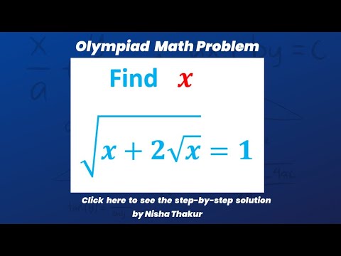 nishaetutor's tweet card. Olympiad Algebra Problem 83 @nishaetutor