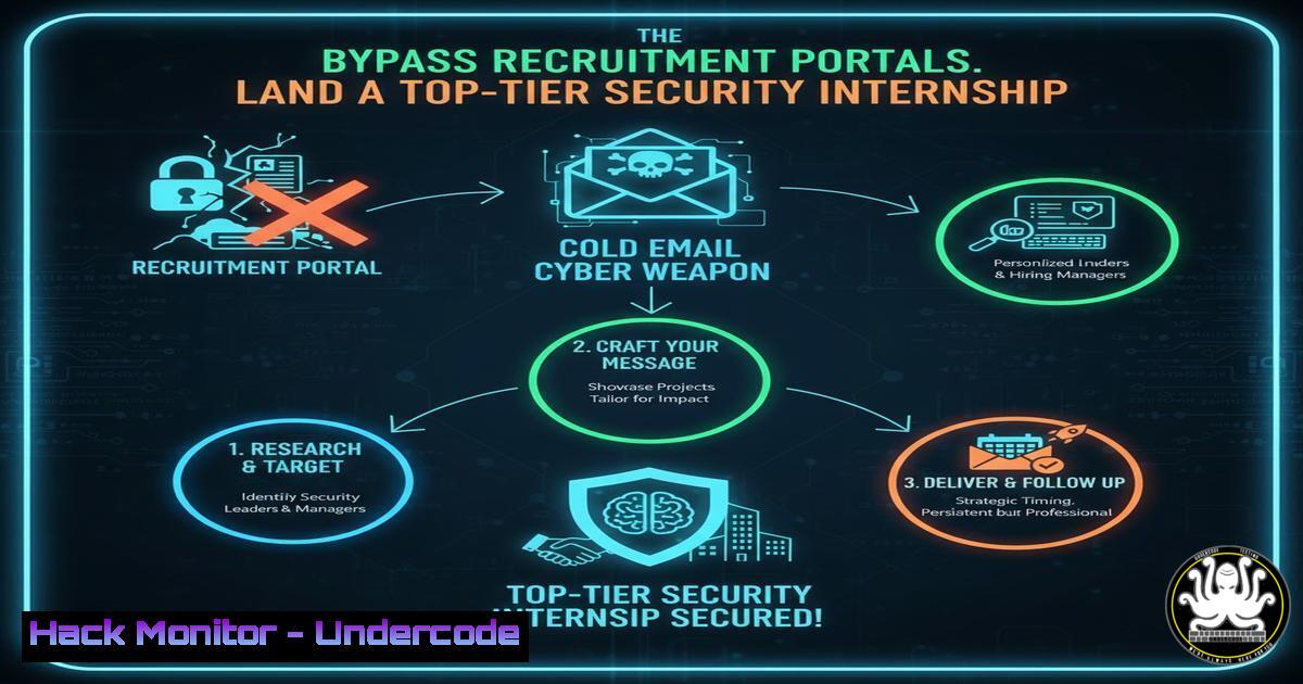 UndercodeUpdate's tweet card. The Cold Email Cyber Weapon: How to Bypass Recruitment Portals and Land a Top-Tier Security Internship - "Undercode Testing": Monitor hackers like a pro. Get