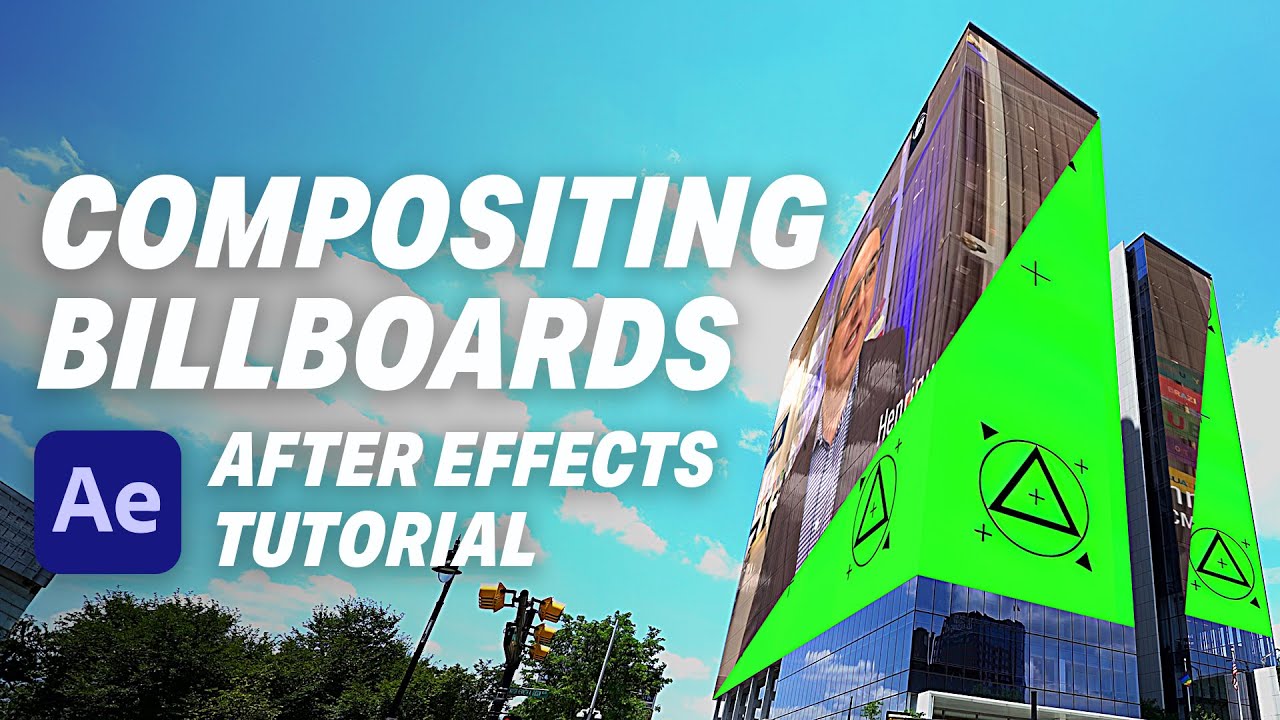 TapiaMotion's tweet card. How to Compositing Billboards in After Effects Tutorial (CC Power Pin...