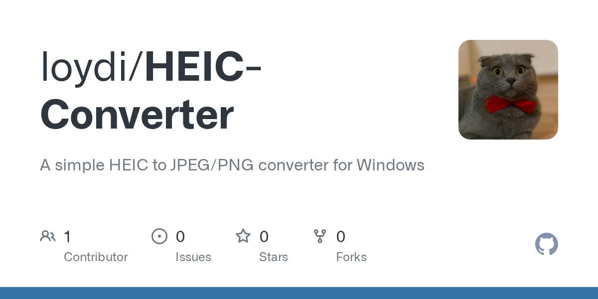 kemalyldm's tweet card. A simple HEIC to JPEG/PNG converter for Windows. Contribute to loydi/HEIC-Converter development by creating an account on GitHub.