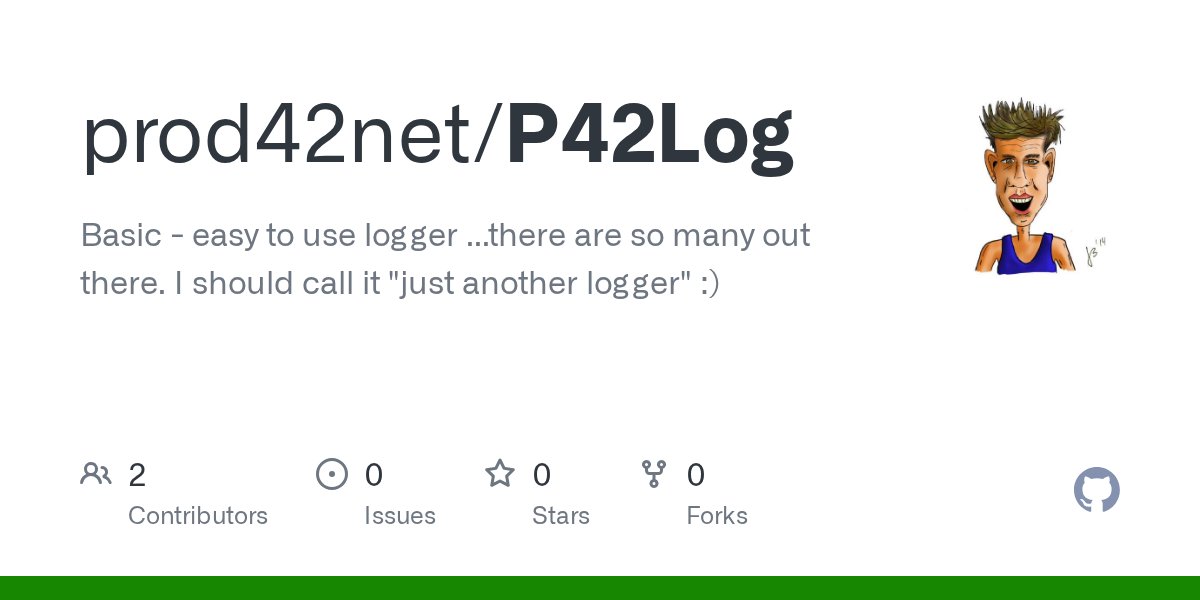 prod42net's tweet card. Basic - easy to use logger ...there are so many out there. I should call it "just another logger" :) - prod42net/P42Log