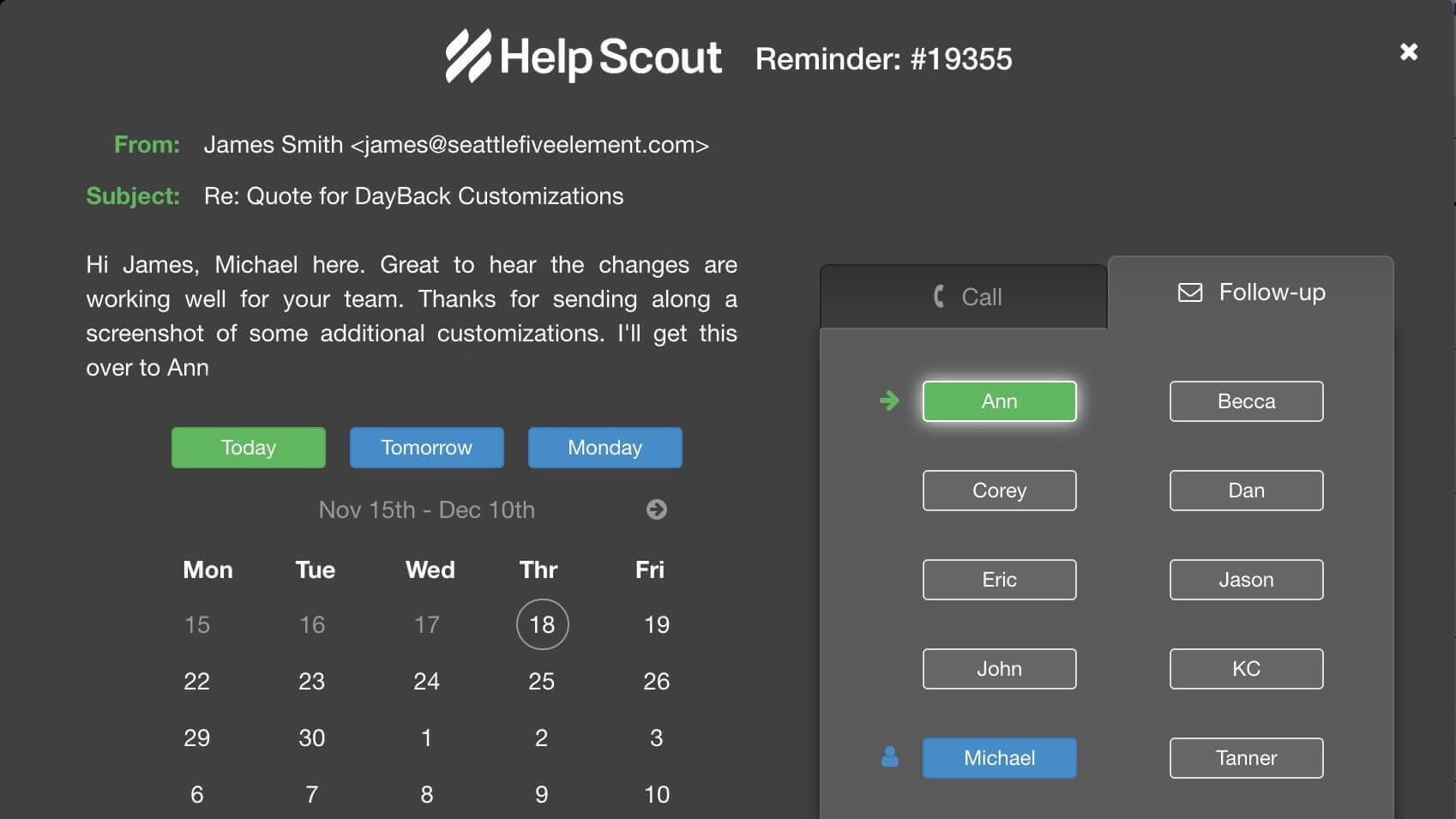 seedcode's tweet card. Integrate DayBack Calendar with 3rd party apps to automate your workflow. Here we schedule followup calls from Help Scout.