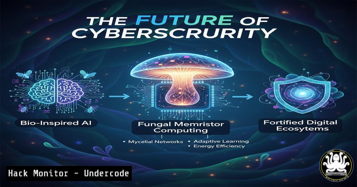 UndercodeUpdate's tweet card. The Future of Cybersecurity: Bio-Inspired AI and Fungal Memristor Computing - "Undercode Testing": Monitor hackers like a pro. Get real-time updates,