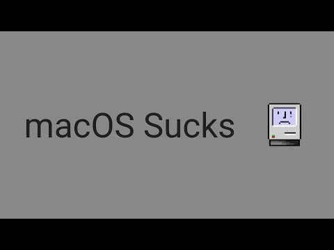 BackToTheR00ts's tweet card. macOS Sucks