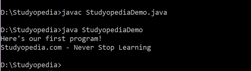 studyopedia's tweet card. Learn about Java syntax, including how the java class file should be named and what is public, static, main, system, out, println in a Java program.