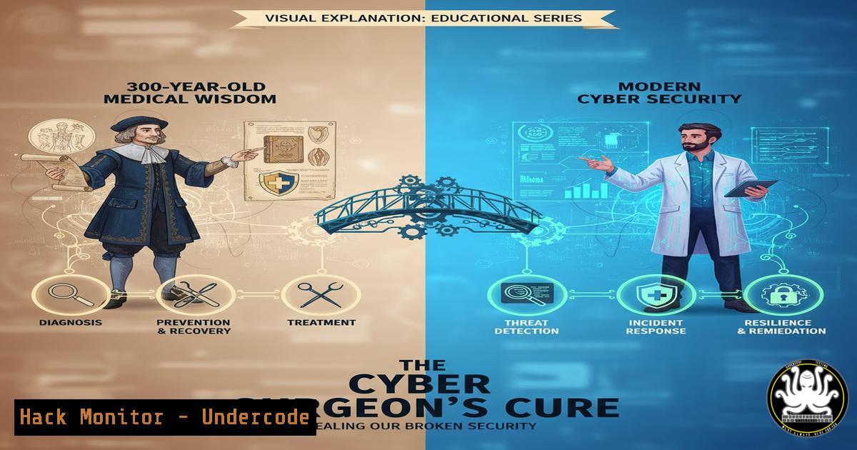 UndercodeUpdate's tweet card. The Cyber Surgeon's Cure: How 300-Year-Old Medical Wisdom Can Heal Our Broken Security - "Undercode Testing": Monitor hackers like a pro. Get real-time