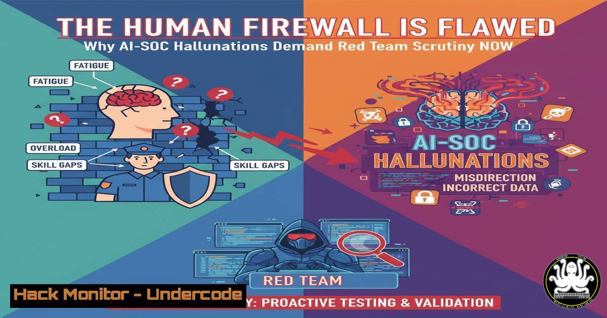 UndercodeUpdate's tweet card. The Human Firewall is Flawed: Why AISOC Hallucinations Demand Red Team Scrutiny Now - "Undercode Testing": Monitor hackers like a pro. Get real-time updates,