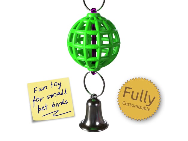 code_and_make's tweet card. Treat your pet with our latest, free, 3D printable creation.This toy is perfect for small, non-destructive, pet birds such as parakeets (budgerigars).Just add a small accessory, such as a bell or...