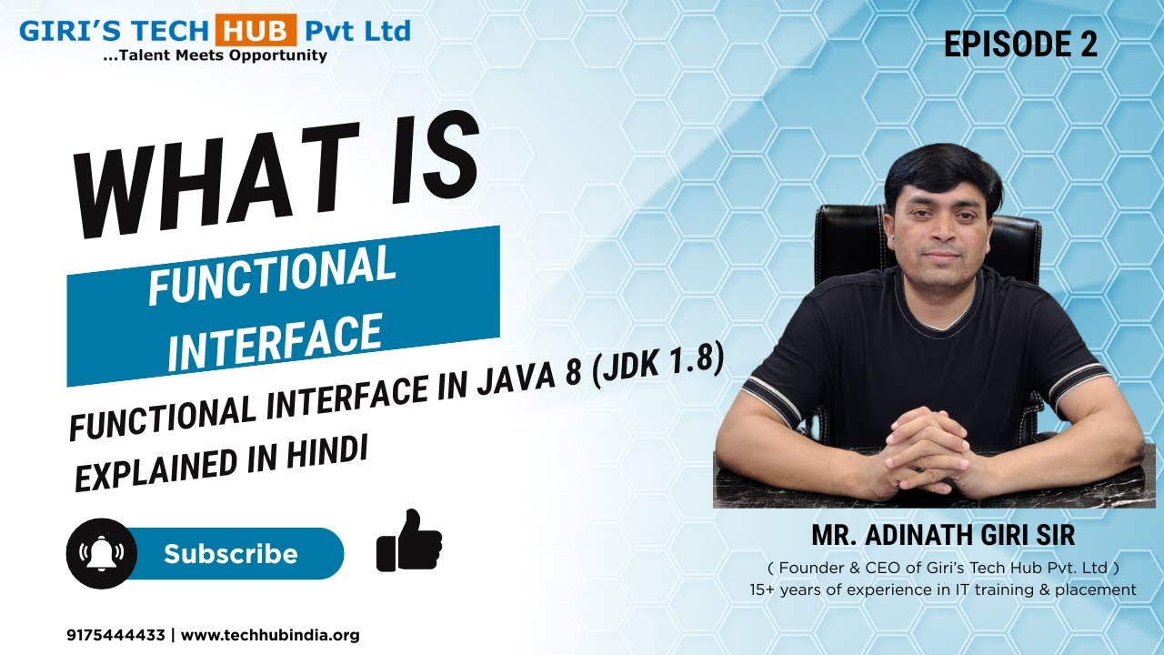 HubGiri's tweet card. What is Functional Interface in Java 8 (JDK 1.8)? | Java Interview...
