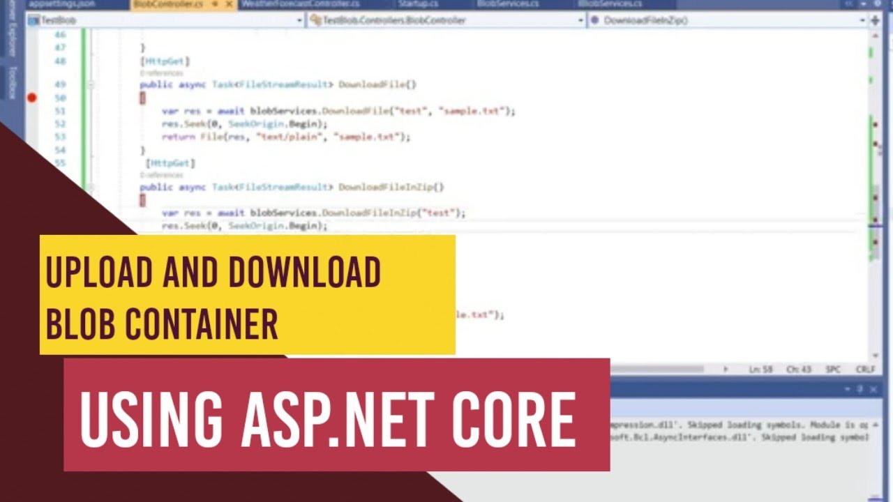TechnoShar84406's tweet card. Upload and Download Azure Blob File Using .Net Core | Part-2 | Azure...