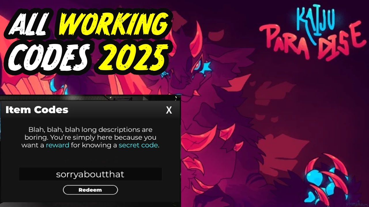 zubu21's tweet card. Kaiju Paradise codes March 2025 ⚠️New⚠️ALL WORKING CODES For Roblox...