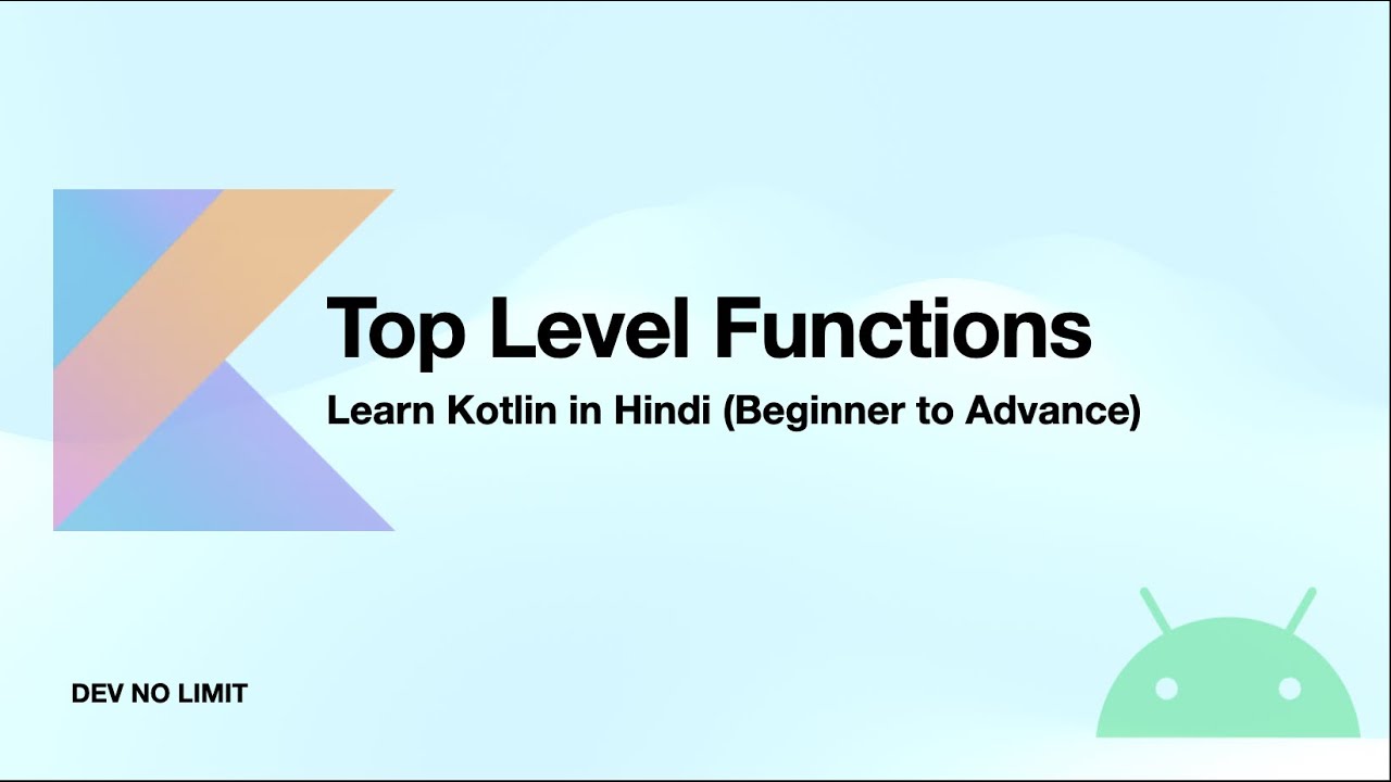 DevNoLimit786's tweet card. Optimize Your Kotlin Projects with Top-Level Functions || Dev No Limit