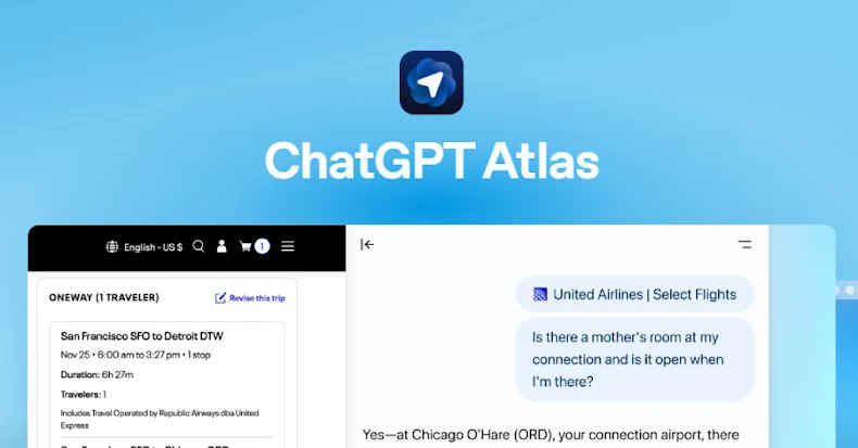 TheHackersNews's tweet card. Researchers expose Atlas browser flaw letting malicious URLs trigger AI actions and redirect users.
