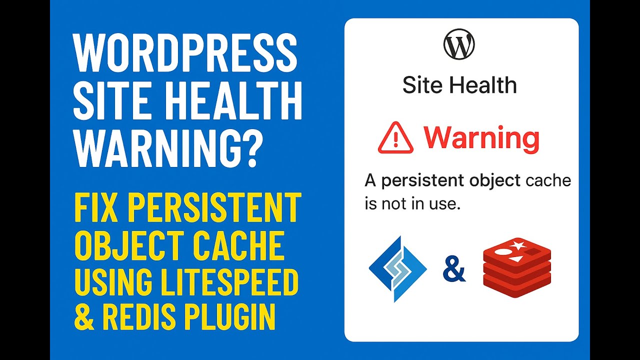 sandeep97930365's tweet card. WordPress Site Health Warning? Fix Persistent Object Cache Using...