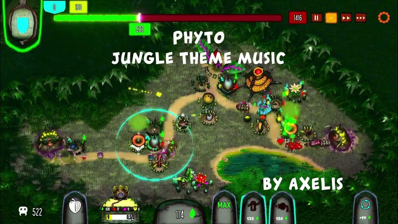 aXelis_gamedev's tweet card. Phyto jungle theme music