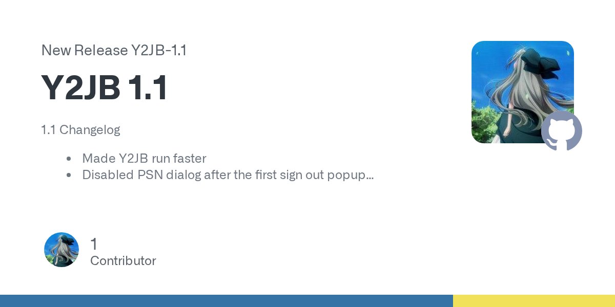 gezine_dev's tweet card. 1.1 Changelog Made Y2JB run faster Disabled PSN dialog after the first sign out popup Added setlogserver payload support (Now you can dynamically set and connect to log server ip at runtime) Fixed...