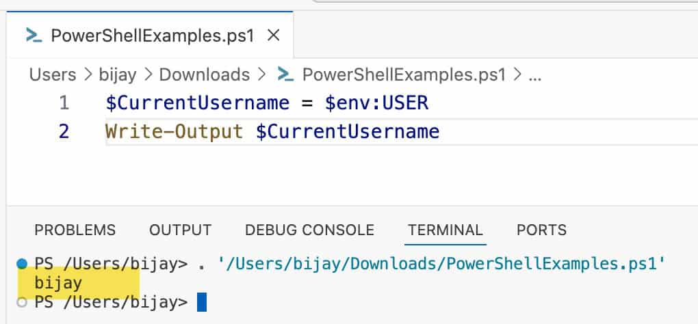 PowerShellFAQs's tweet card. Learn how to get the current username in PowerShell on a MacBook Pro. Step-by-step guide with real examples to help you identify the logged-in user easily.