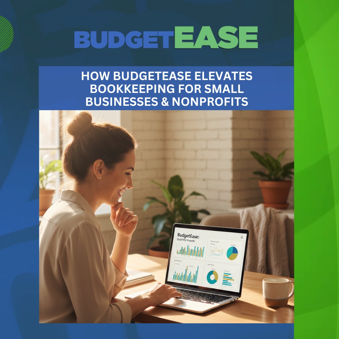 BudgetEaseBiz's tweet card. Discover how BudgetEase goes beyond basic bookkeeping—offering smart reports, QuickBooks insights, and financial clarity for small businesses and nonprofits.