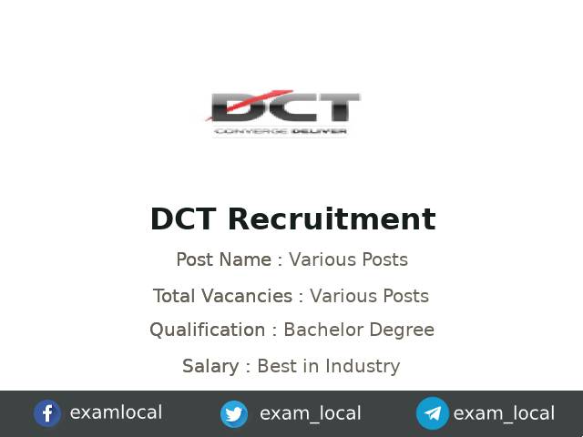 exam_local's tweet card. DCT Recruitment 2025 - Digital Convergence Technologies Inc. is recruiting Various candidates for their Senior Python Developer jobs in Pune, Maharashtra,