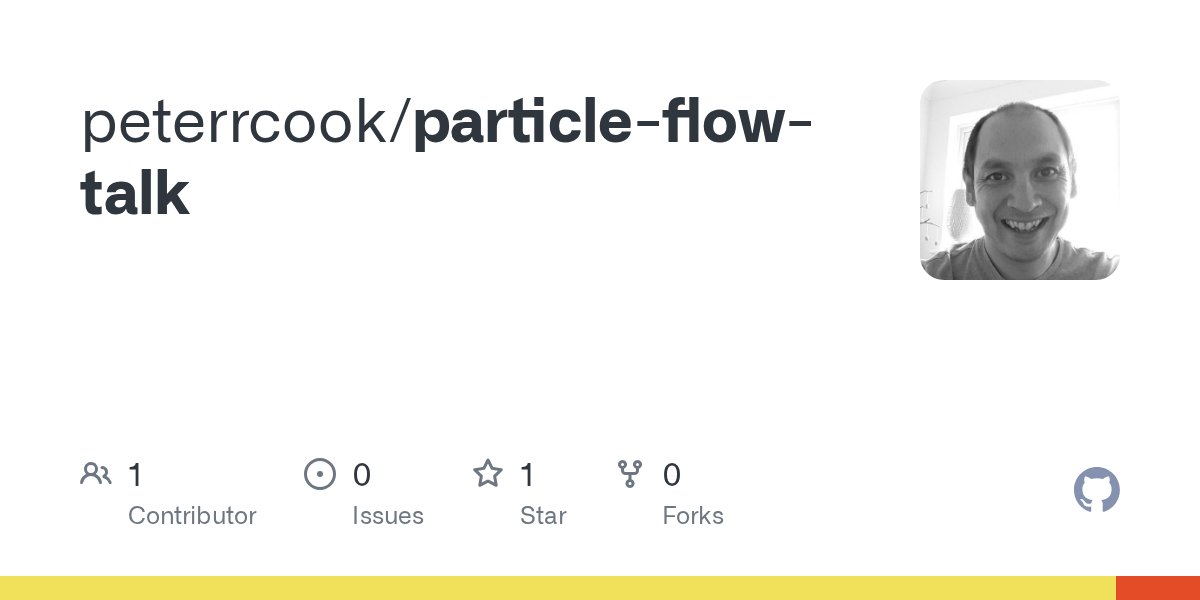 peter_r_cook's tweet card. Contribute to peterrcook/particle-flow-talk development by creating an account on GitHub.