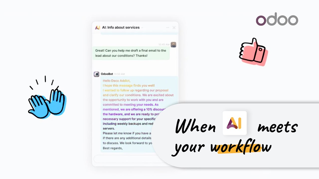 calibrate_odoo's tweet card. When AI meets your Odoo workflow