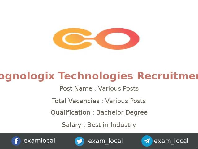 exam_local's tweet card. Cognologix Technologies Recruitment 2024 - Cognologix Technologies is recruiting Various candidates for their Senior Python Developer jobs in Pune,